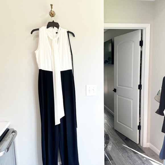 White House Black Market Black and White Jumpsuit - Picture 5 of 8
